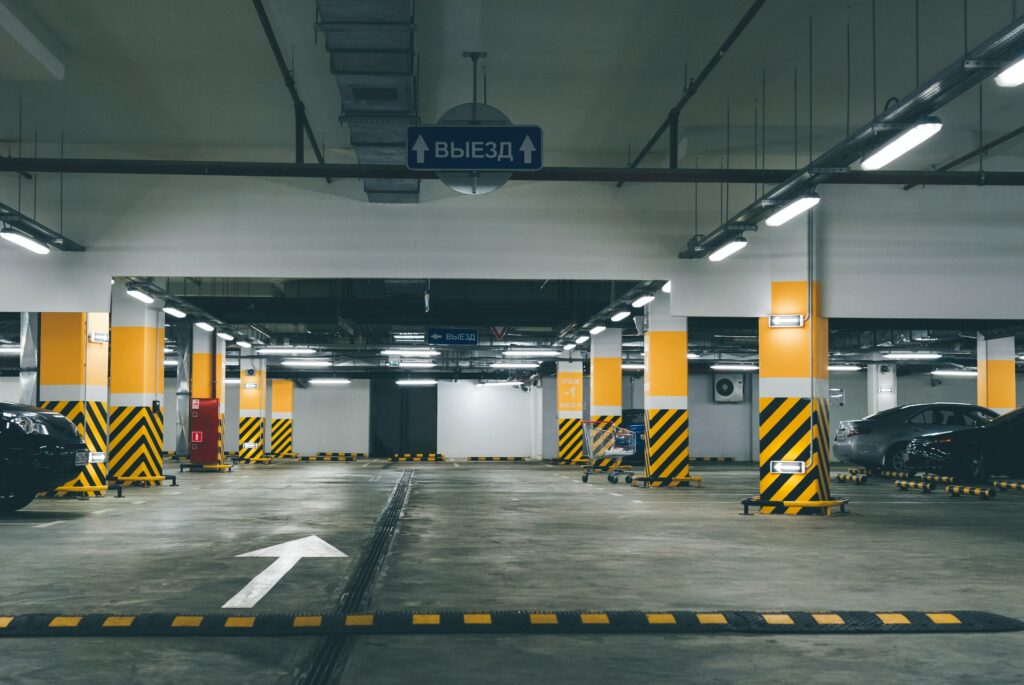 clean parking garage